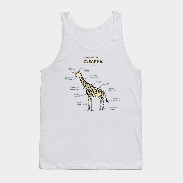 Anatomy of a Giraffe Tank Top by Sophie Corrigan